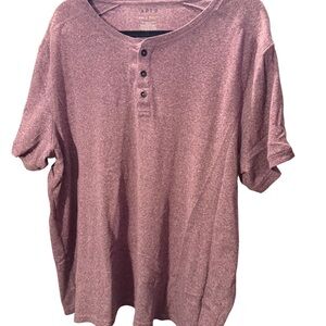 Apt. 9 Short Sleeve Henley Shirt - Raspberry